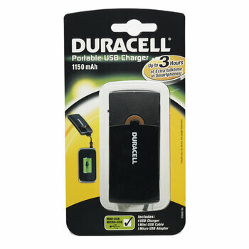 USB portable charger, 3, 1150mAh Duracell