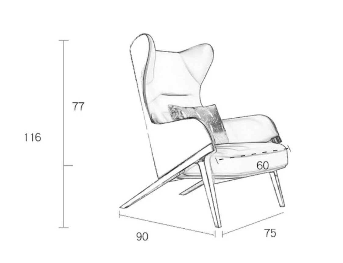 Кресло с высокой спинкой на металлическом каркасе для современной гостиной (белый + розовый, желтое золото ножки) - фотография № 6
