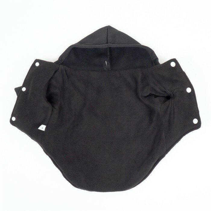 Куртка для собак "Спорт" с капюшоном, размер S (ДС 25, ОГ 35, ОШ 25 см) , чёрная - фотография № 9