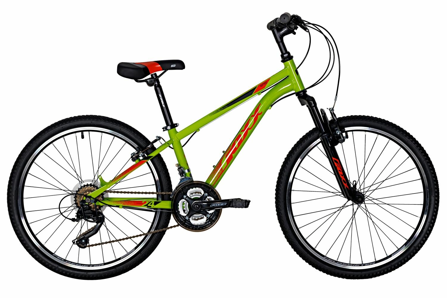 Велосипед Foxx Aztec 24" (2024) (Велосипед FOXX 24" AZTEC зеленый, сталь, размер 14")