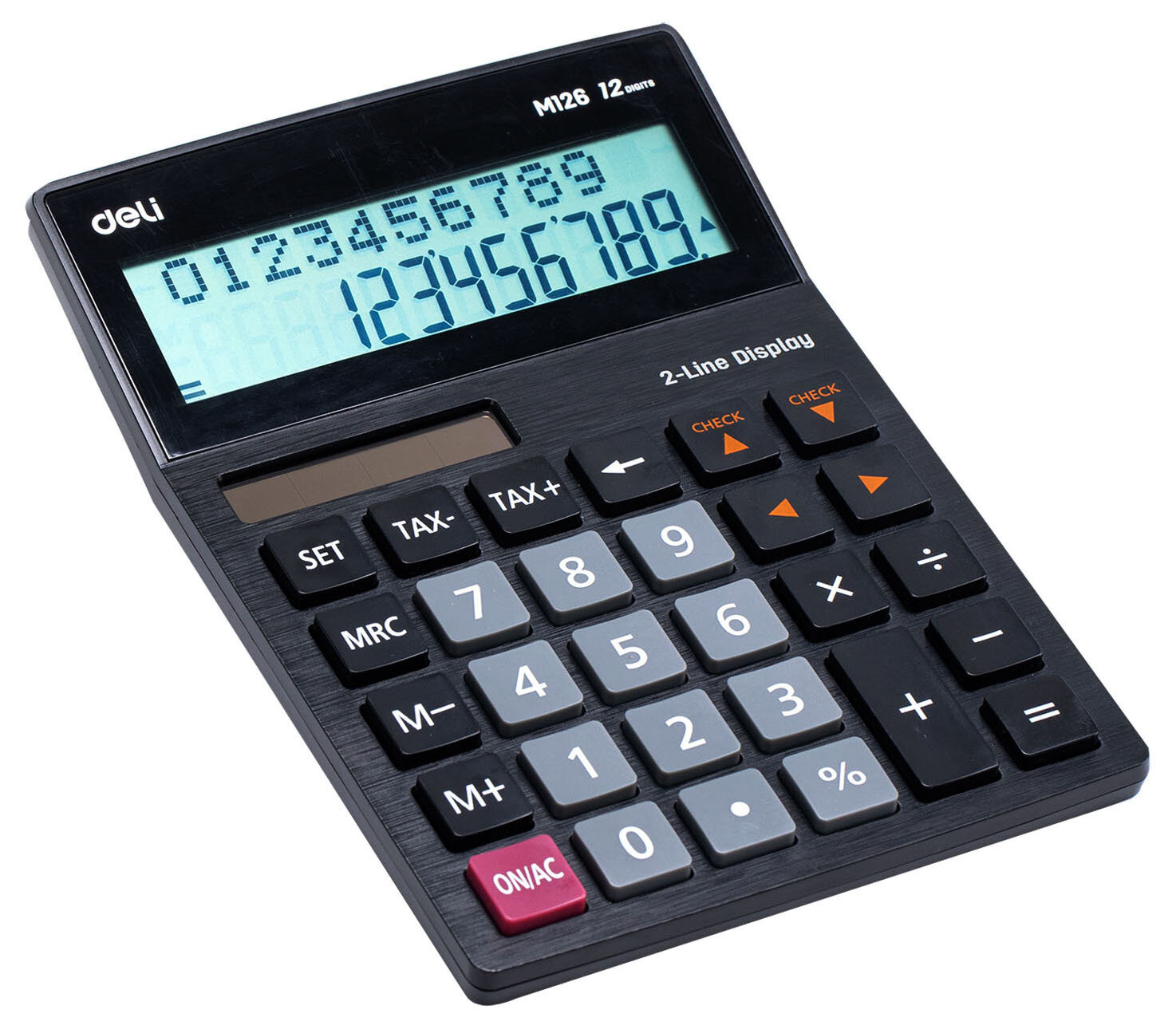 Калькулятор настольный Deli EM126 черный 12-разрядов