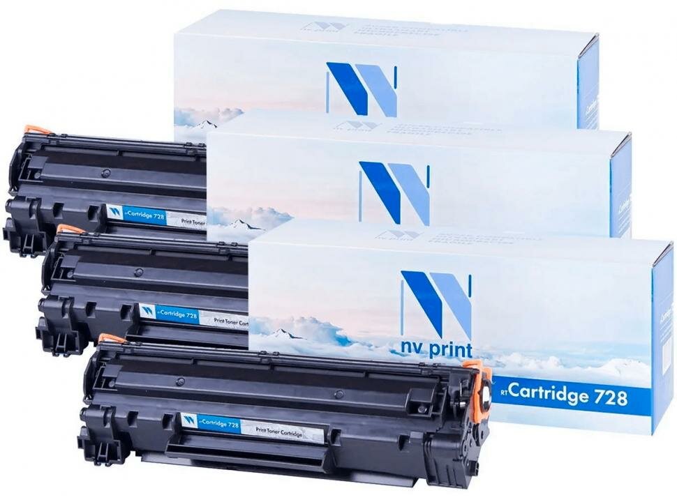 Набор картриджей NV-Print NV-728-SET3 6300стр Черный