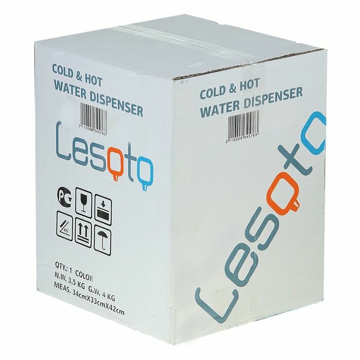 LESOTO Кулер для воды LESOTO 36 TD, с охлаждением, 500 Вт, цвет серебро - фотография № 7