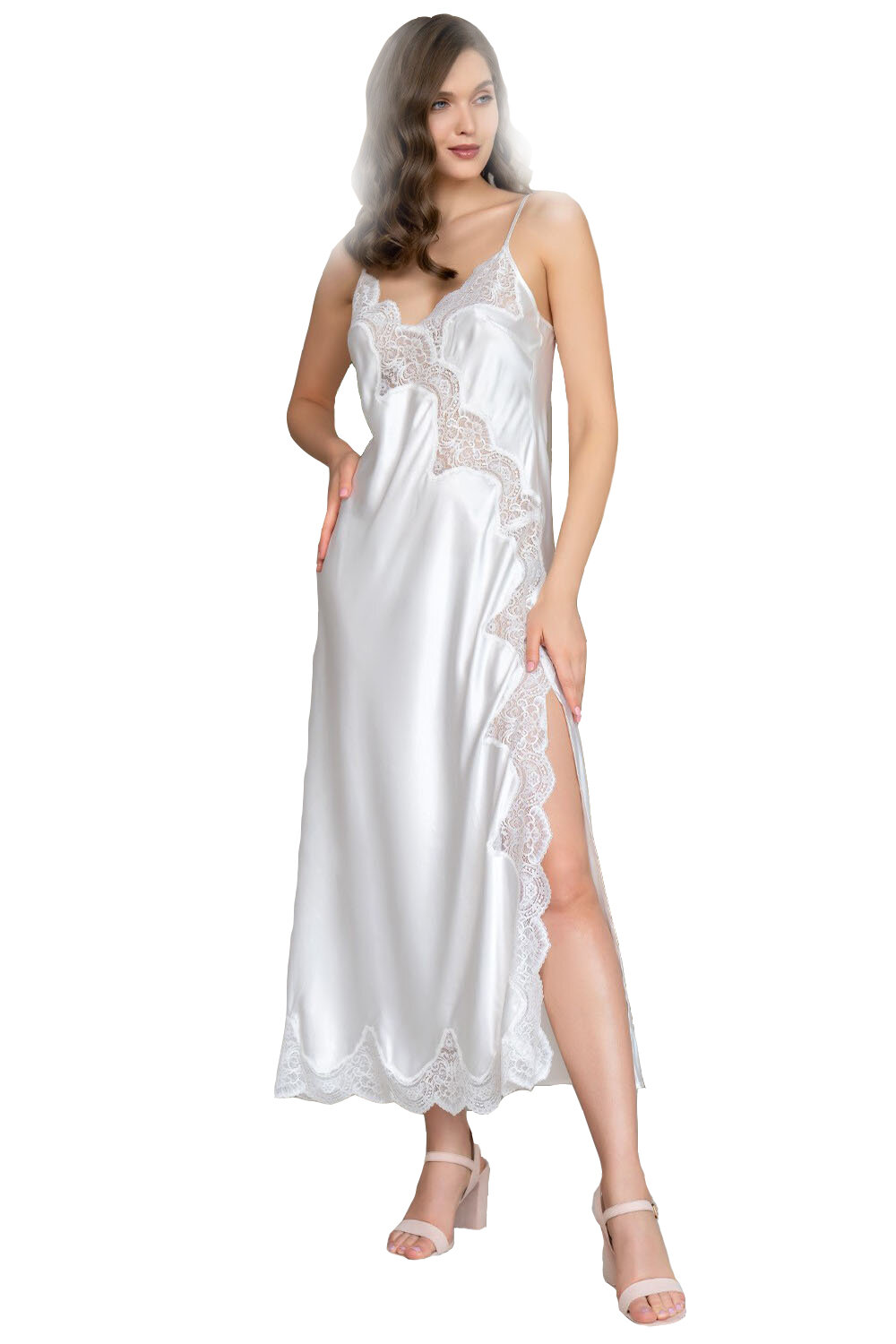 Сорочка женская MIA-AMORE Aurelia 3898, шелк 70%, белый (Размер: M) - фотография № 5