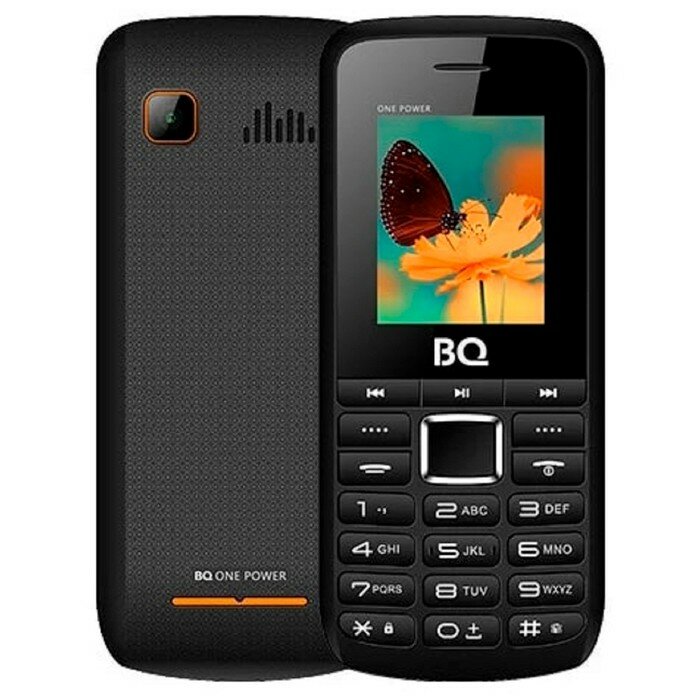 Мобильные телефоны BQ Сотовый телефон BQ M-1846 One Power, 1.77", 2 sim, 32Мб, microSD, 2500 мАч, чёрно-оранжевый