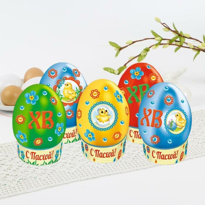 Пасхальный набор для украшения яиц "Цыплята" - фотография № 1