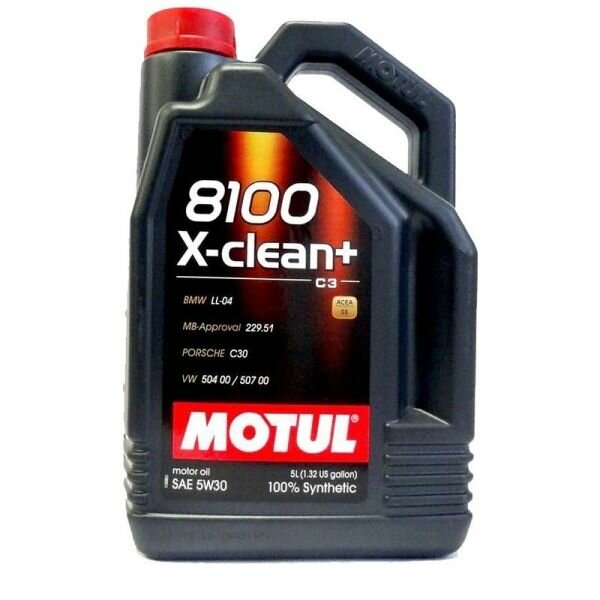 MOTUL 8100 X-clean +5W-30 SM/CF C3 (5л) (100% синт) масло моторное