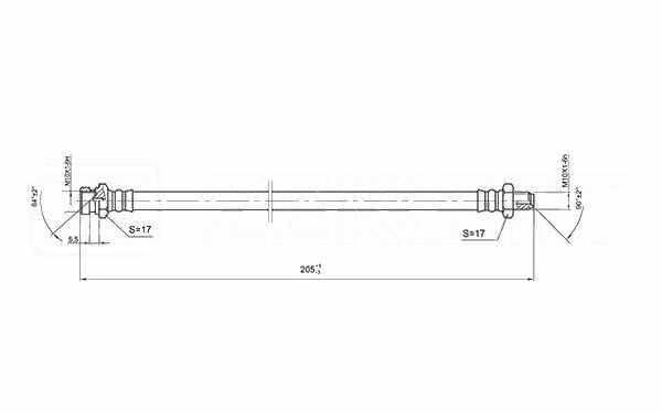 Шланг тормозной Mitsubishi Galant II-IV 80- Mitsubishi Lancer II-IV 79- Mitsubishi Space Wagon 84-