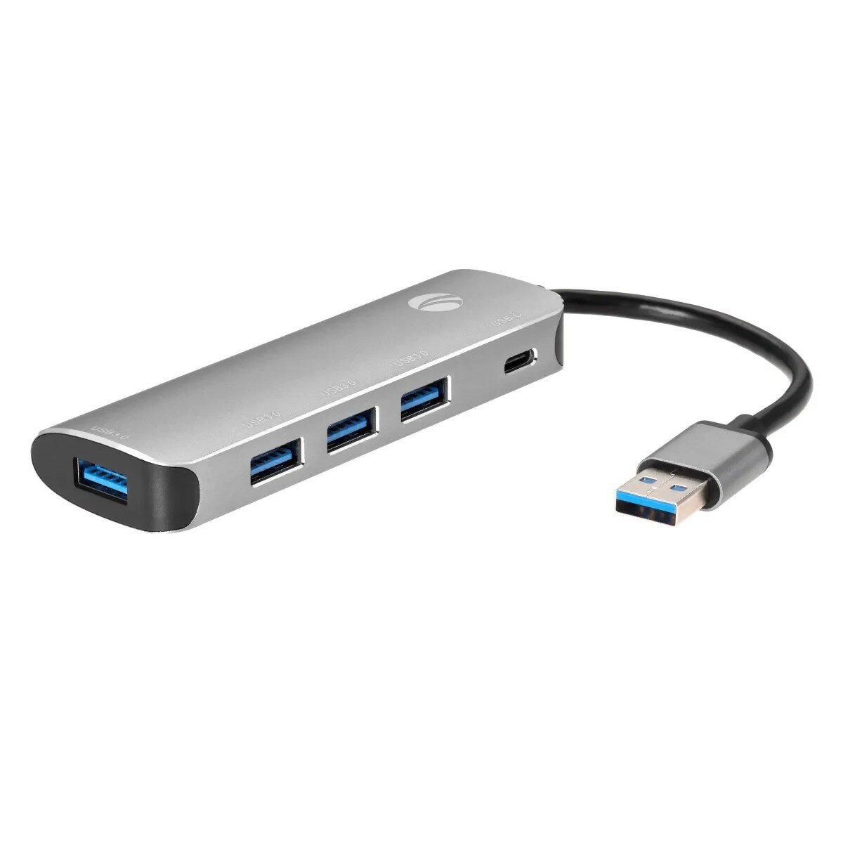 Vcom CU4383A Адаптер концентратор USB 3.1 Type-A --> 4 USB3.0 Alum Shell HUB+ PD,