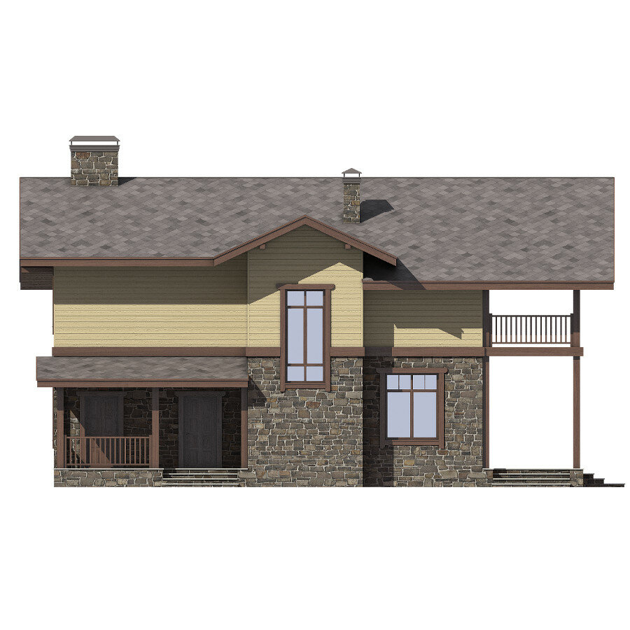 45-44-Catalog-Plans - Проект двухэтажного кирпичного дома с террасой - фотография № 6
