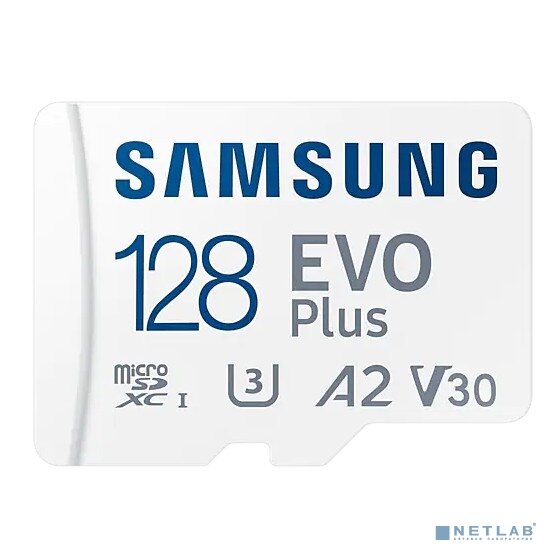 Samsung Карта памяти Micro SecureDigital 128Gb Samsung MB-MC128KA/RU(EU) EVO PLUS + adapter, Class10