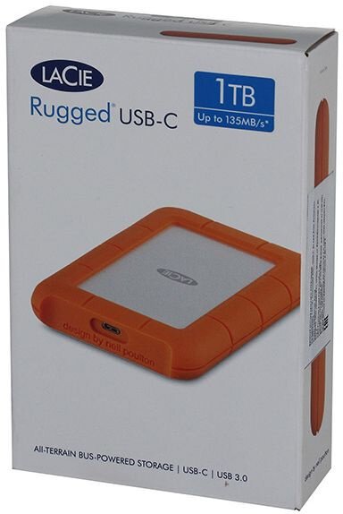 Жесткий диск Lacie Original USB-C 1Tb STFR1000800 Rugged Mini 2.5"