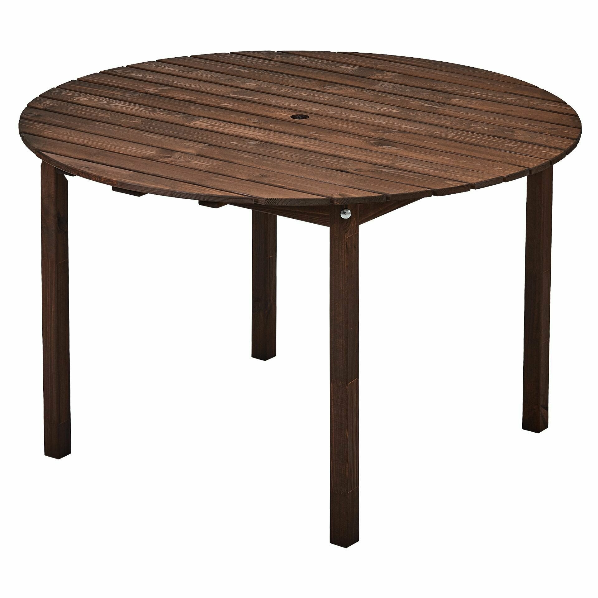 Садовый деревянный круглый обеденный стол, 120*120см, Кингстон - фотография № 3