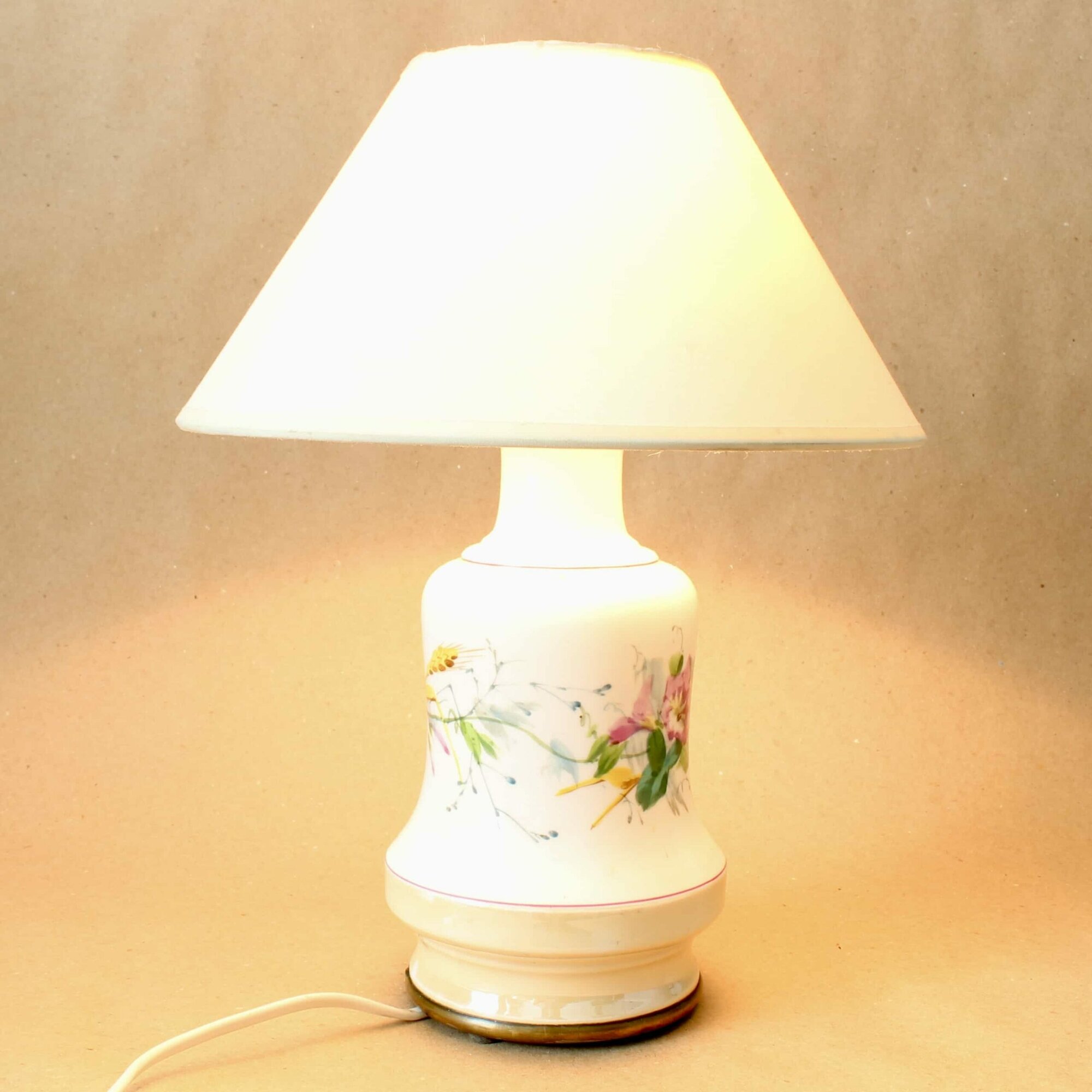 Старинная настольная лампа фарфор 16579