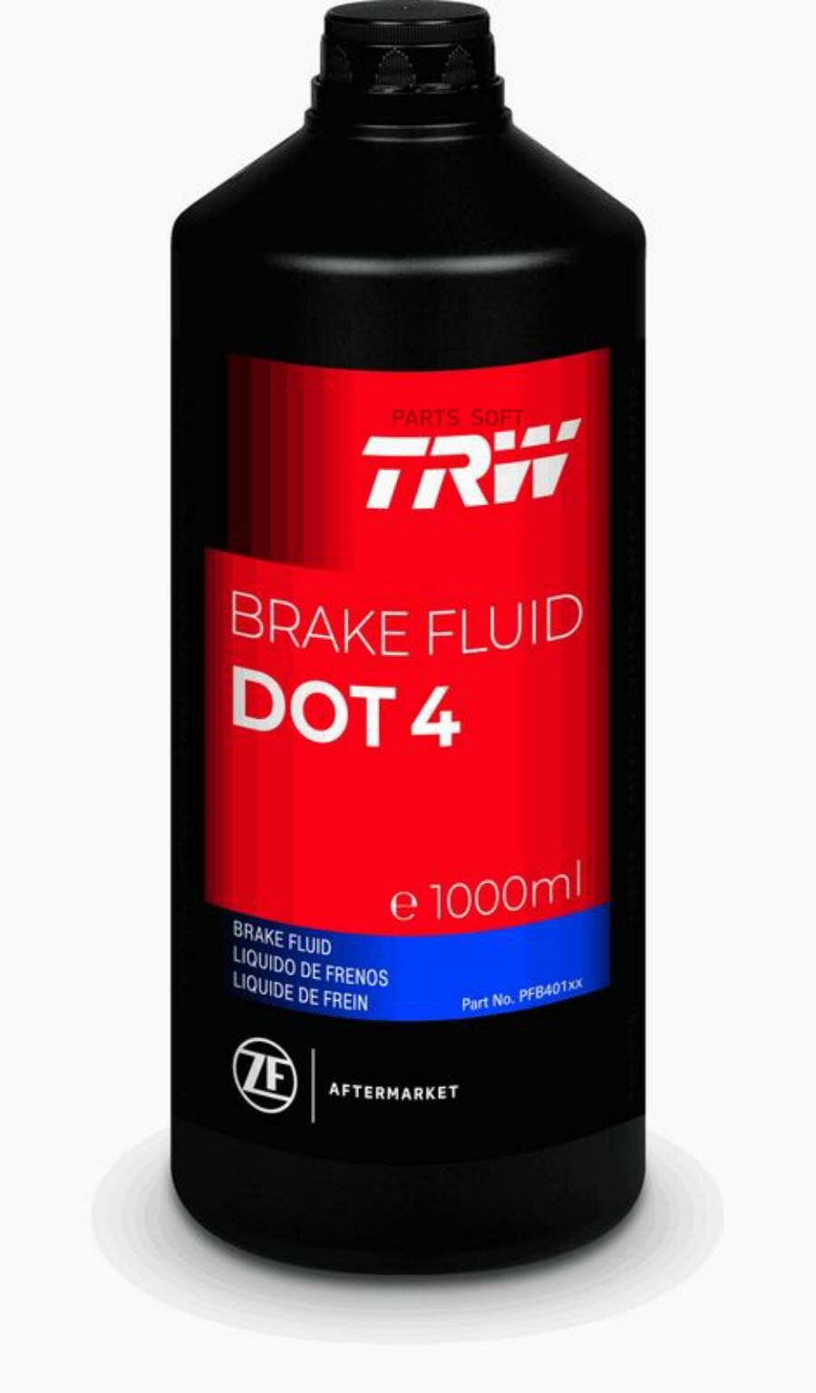 жидкость тормозная trw brake fluid dot4 1 л pfb401se