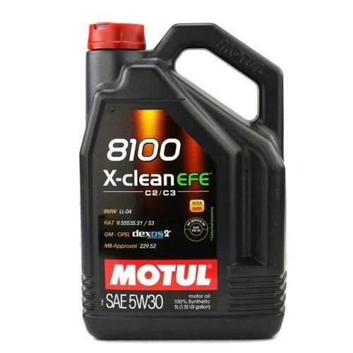MOTUL 8100 X-clean EFE 5W-30 SN C2/C3Dexos2BMW LL-04 (100%синт) 5л масло моторные