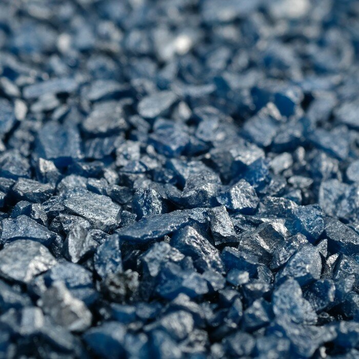 Грунт "Синий металлик" декоративный песок кварцевый, 25 кг фр.1-3 мм - фотография № 2