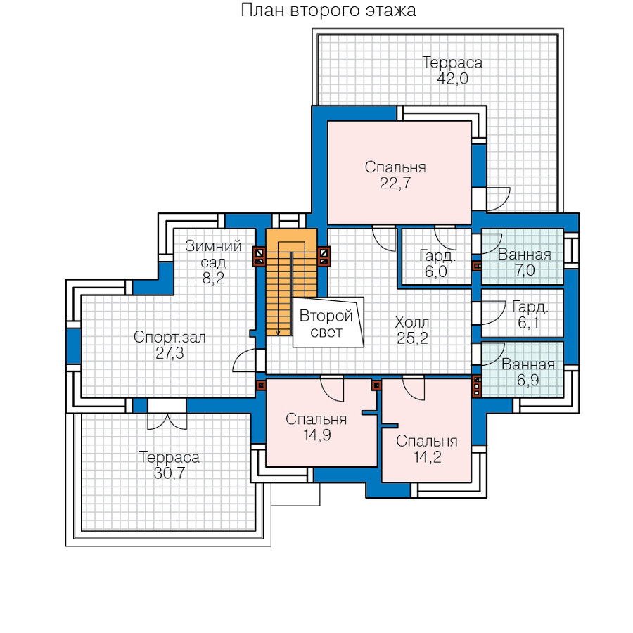62-16-Catalog-Plans - Проект двухэтажного дома из газобетона с террасой - фотография № 3