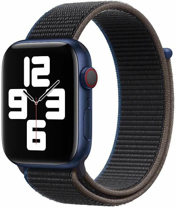 Ремешок Apple Sport Loop для Apple Watch Series 3/4/5/6/SE/7, угольный