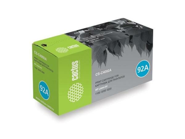 Картридж Cactus CS-C4092 для HP LaserJet 1100 LaserJet 3200 LaserJet 3220 LaserJet 1100A LaserJet 1100aXi LaserJet 1100SE LaserJet 1100Xi LaserJet 320