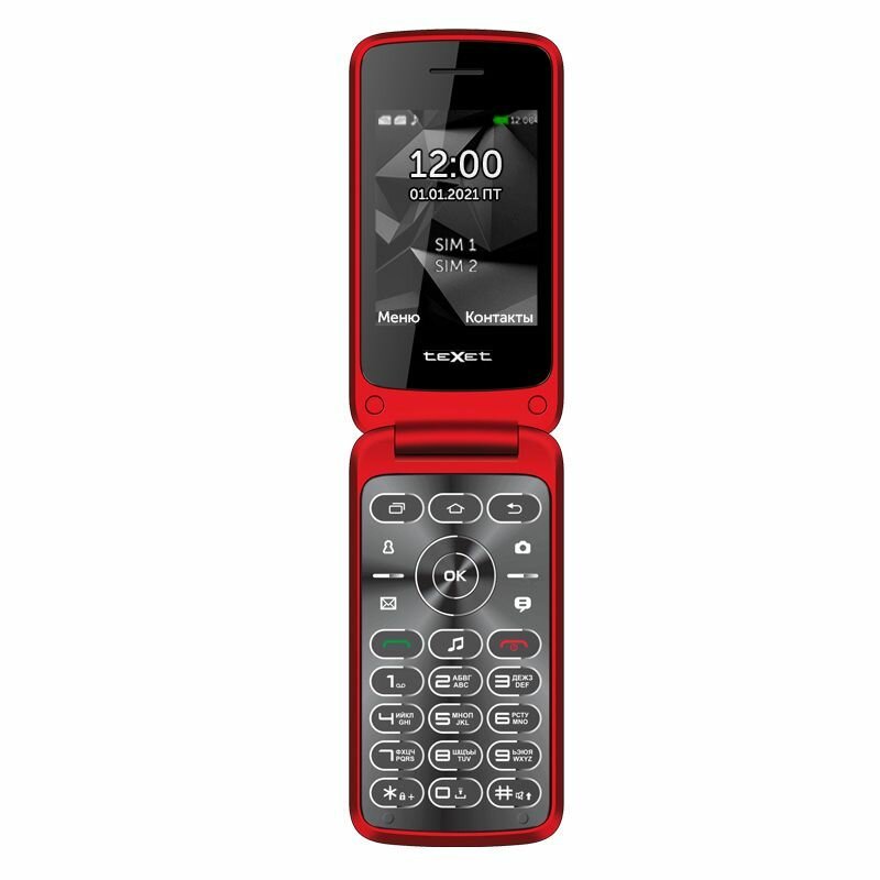 Мобильные телефоны TEXET TM-408 цвет красный