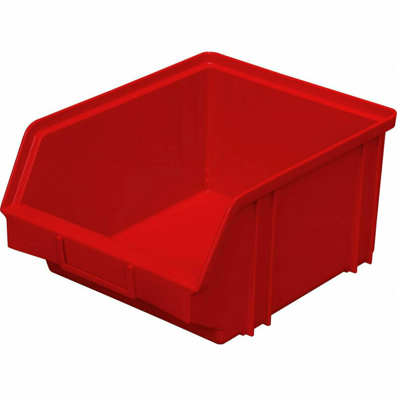 Ящик (лоток) универсальный полипропиленовый 290x230x150 мм красный, 1028928 - фотография № 2