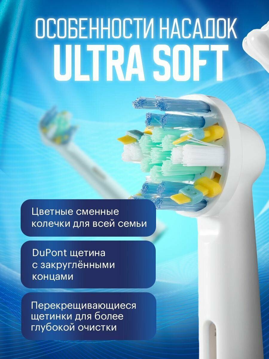 Сменные насадки Brush 25A для электрической зубной щетки совместимые с Oral-B Braun 4 шт. - фотография № 5