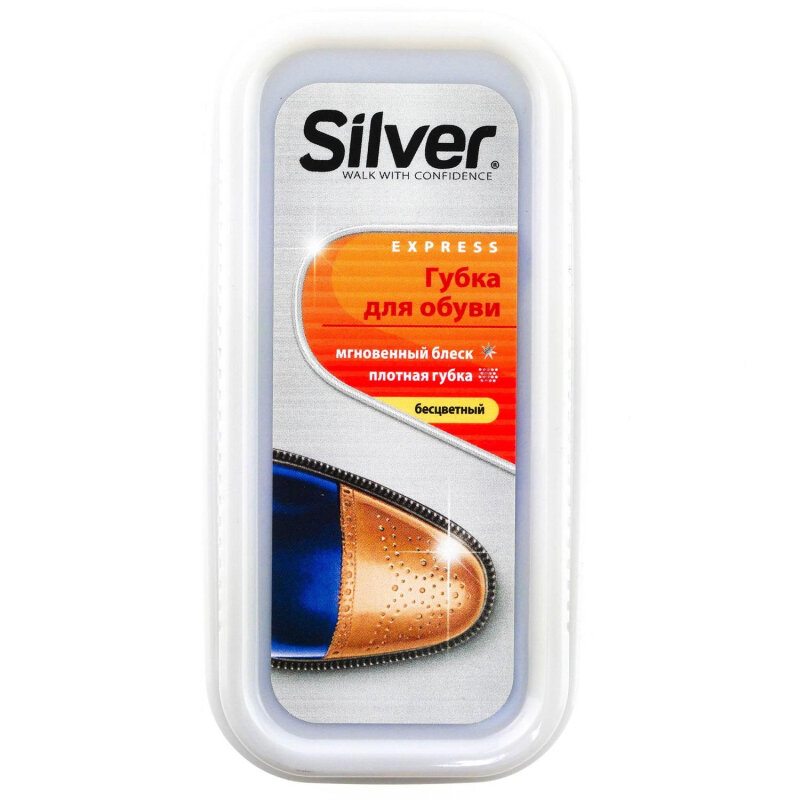 Губка для обуви придающ.блеск SILVER, бесцветный, PS3001-03/2001-03 - фотография № 1