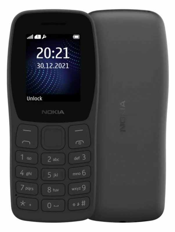 Мобильный телефон NOKIA 105 SS (TA-1432) Черный