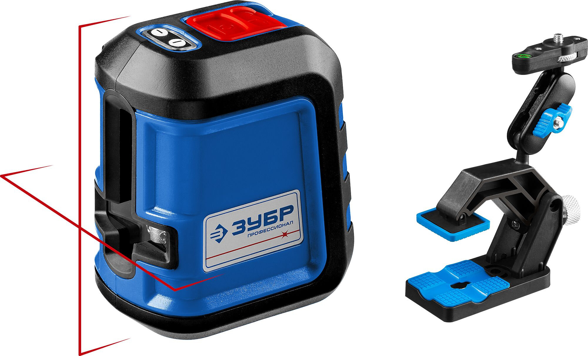 фото Нивелир лазерный Зубр КРЕСТ-15 2кл.лаз. цв.луч. красный 2луч. (34902-2_Z01)