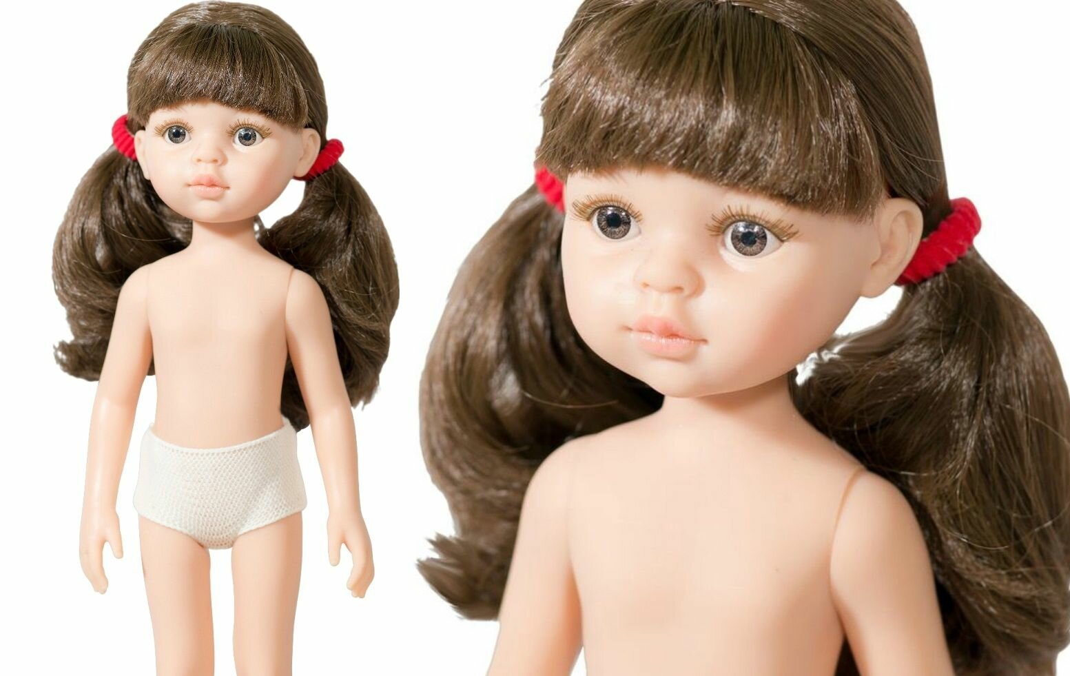 Виниловые куклы Паола Рейна (Paola Reina) - Кукла Кэрол без одежды (два хвостика, челка)