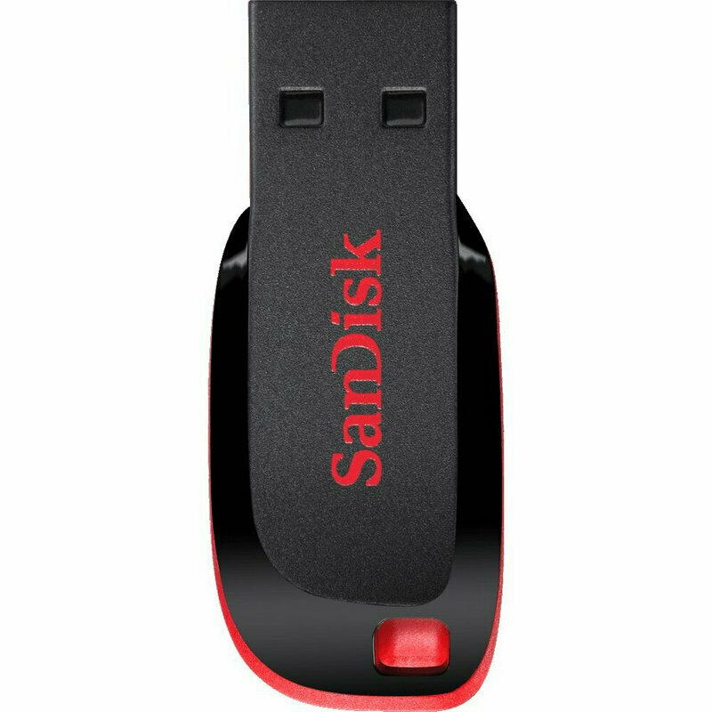 Флеш-память SanDisk Cruzer Blade, 64Gb, USB 2.0, ч/крас, SDCZ50-064G-B35, 993448