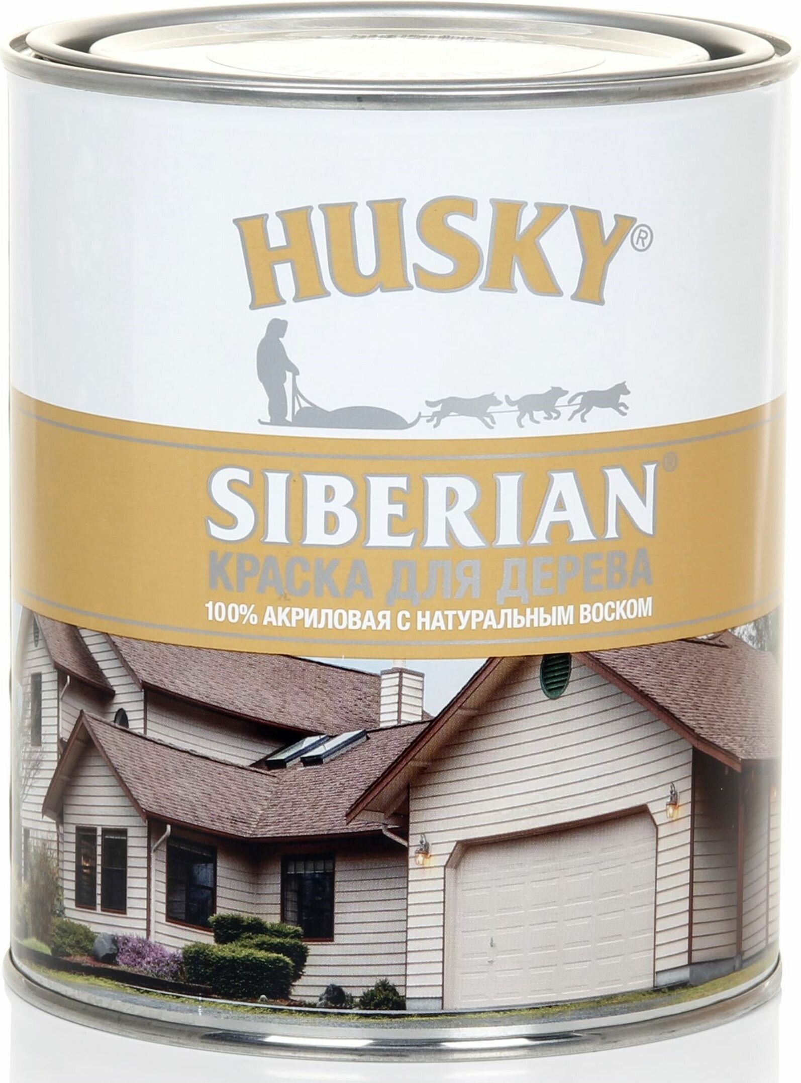 Антисептик для дерева HUSKY Siberian 09 л белый полуматовый