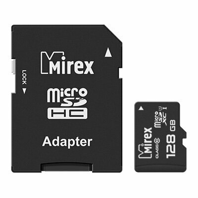 Карта памяти 128GB Mirex 13613-AD10S128 microSDXC Class 10 UHS-I (SD адаптер)