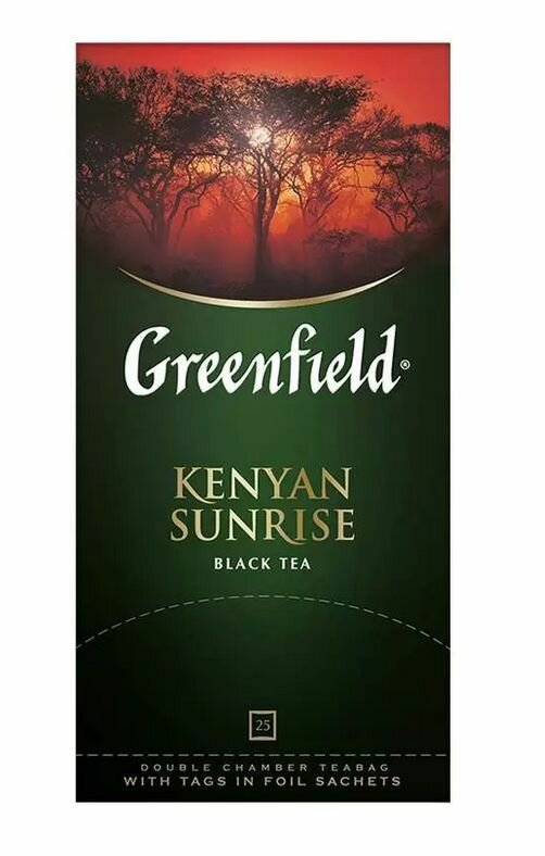 Greenfield чай черный Kenyan Sunrise 25пак - 3 штуки - фотография № 2