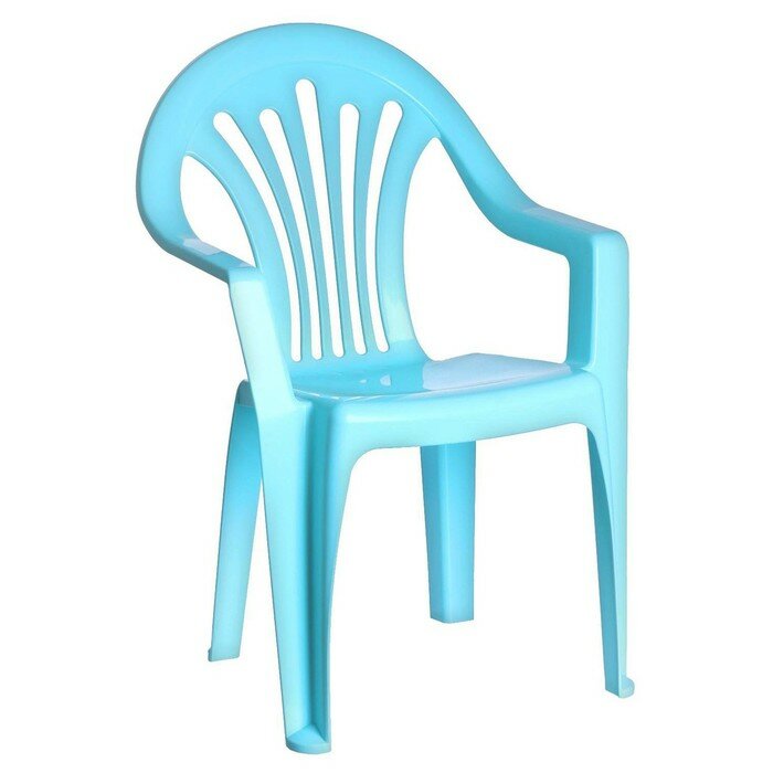 Альтернатива Детский стульчик, высота до сиденья 27,5 см, цвет голубой - фотография № 1