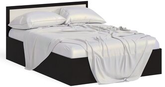 Кровать Фиеста 1400, цвет венге/дуб лоредо, ШхГхВ 143,5х203,5х80 см., сп.м. 1400х2000 мм., без матраса, основание есть