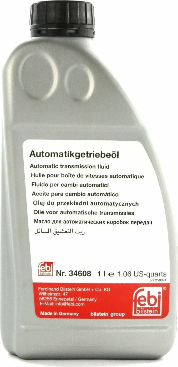 34608 FEBI ATF Масло для АКПП - 6 speed for ZF-type /желтое/ 1L