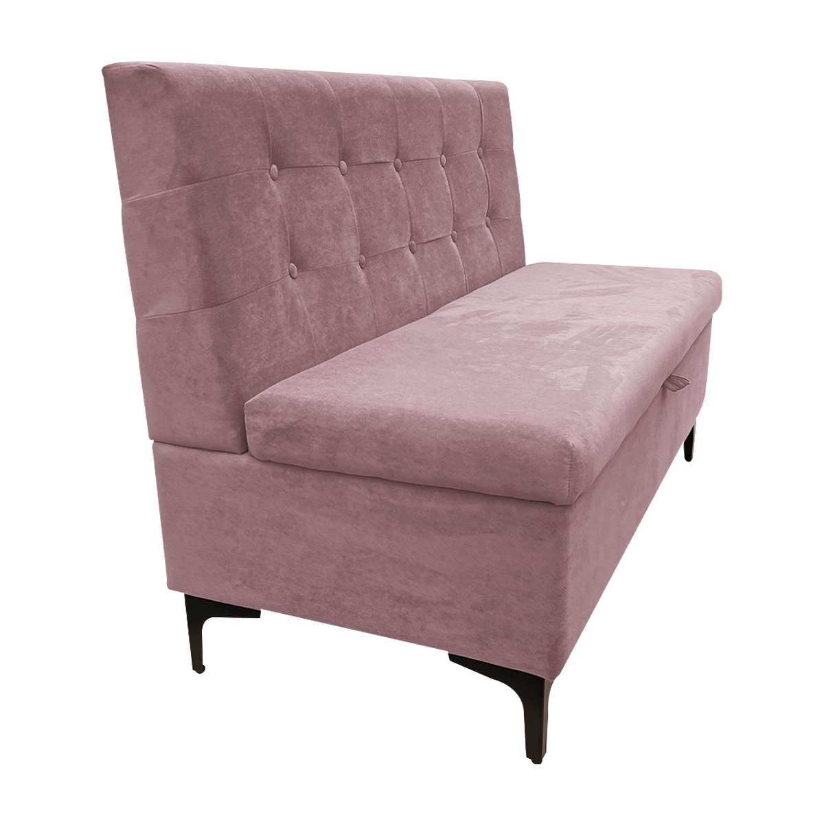 Кушетка диван "Сканди" с ящиком для хранения/Велюр/розовый 100x59x85 - фотография № 6