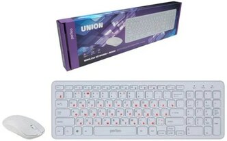 Perfeo беспроводной набор "UNION", USB: клавиатура 96 кн. + мышь 4 кн., 1000-1200-1600 DPI, 1 шт.