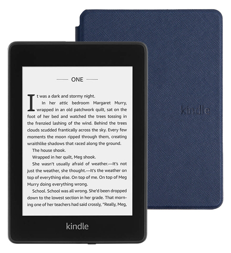 Электронная книга Amazon Kindle PaperWhite 2018 8Gb black Ad-Supported с обложкой ReaderONE