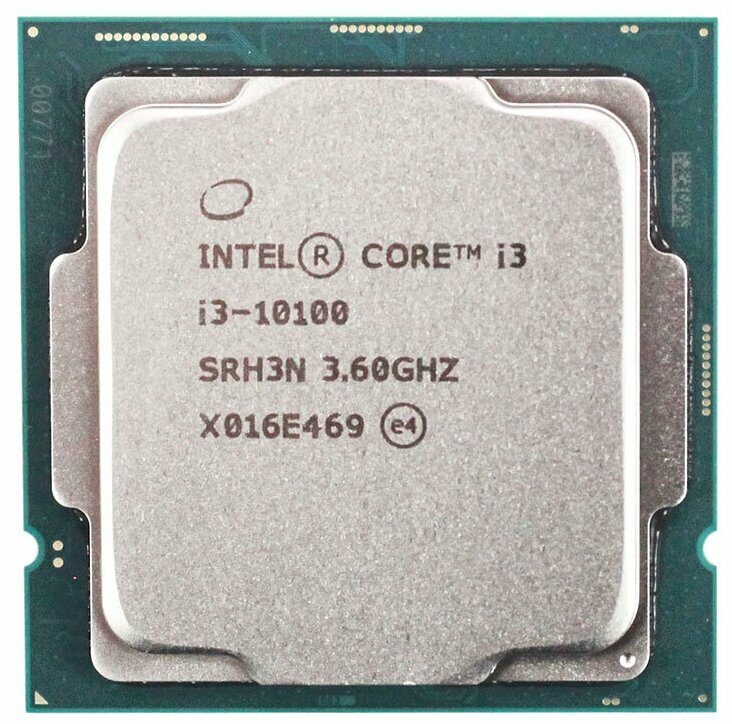 Intel Core i3-10100 (3.6GHz/6MB/4 cores) LGA1200 Oem, UHD630 350MHz, TDP 65W, max 128Gb DDR4-2666