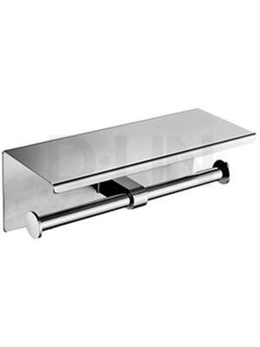 фото Бумагодержатель с полкой D-lin D201506-2 на два рулона, полированная сталь