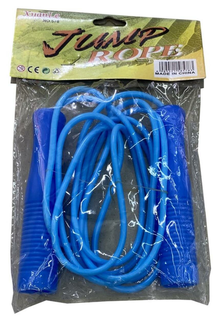 Скакалка 1,5 м, шнур тонкий PVC, длина ручки 11,5 см, в п 19x13 см