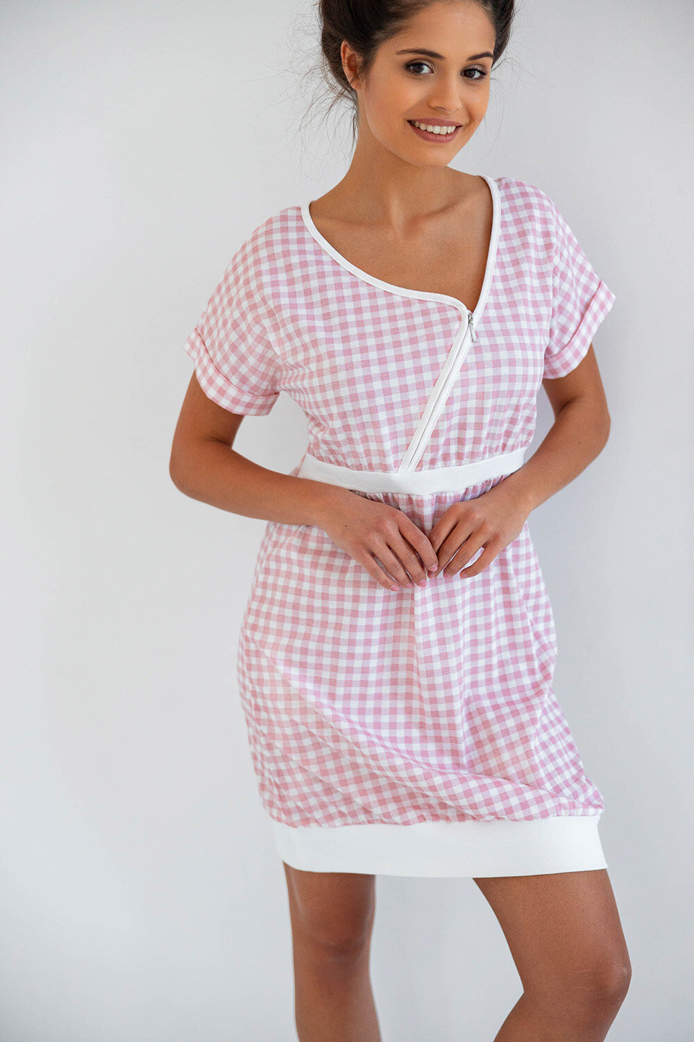 Сорочка женская SENSIS Annika, розовый, хлопок 100% (Размер: S) - фотография № 7