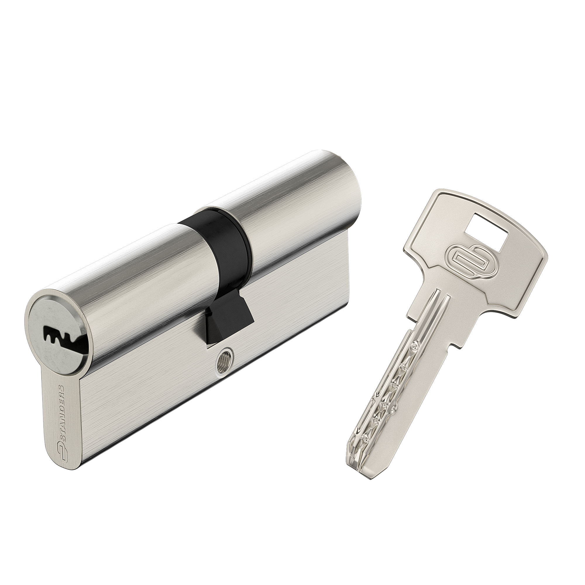 Цилиндр Standers TTAL1-4040CR, 40x40 мм, ключ/ключ, цвет хром - фотография № 1