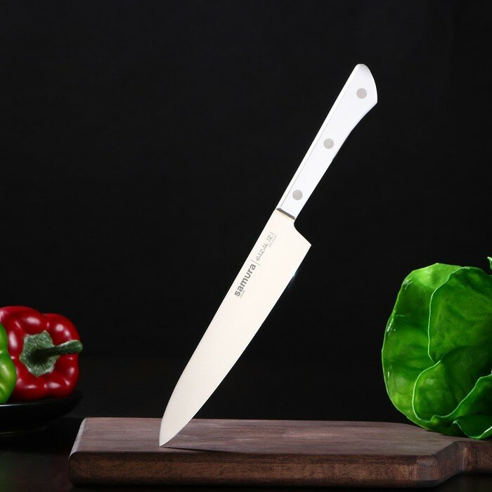 SAMURA Нож кухонный Samura HARAKIRI, универсальный, лезвие 15 см, белая рукоять - фотография № 1