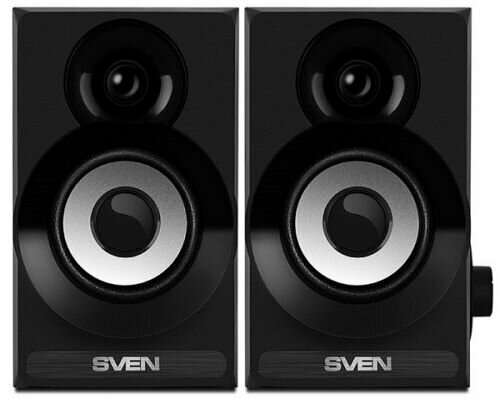 Компьютерная акустика 2.0 Sven SPS-517 SV-016180 чёрная, 2x3Вт (RMS), USB