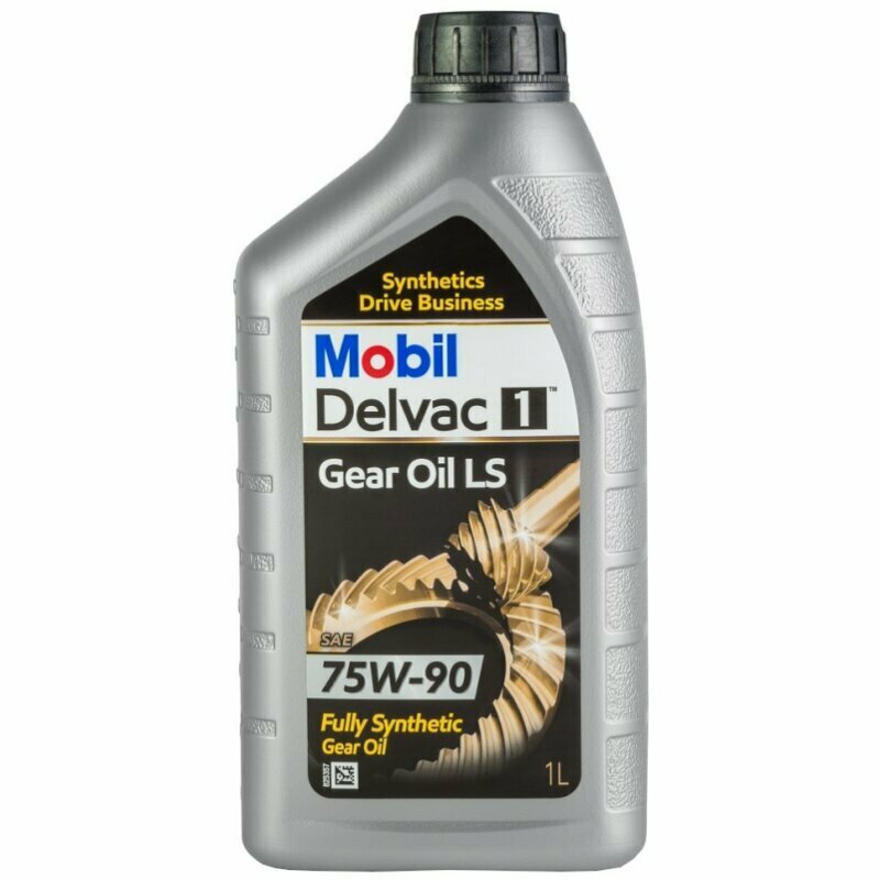 Масло трансмиссионное Mobil Delvac™ 1 Gear Oil LS 75w90, синтетическое, API GL-5, для дифференциалов, 1л, арт. 153469
