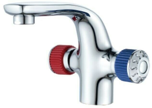 фото Смеситель для умывальника вентильный (тип I), серия 330, ECONOCE (Короткий монолитный излив) (EC0330)